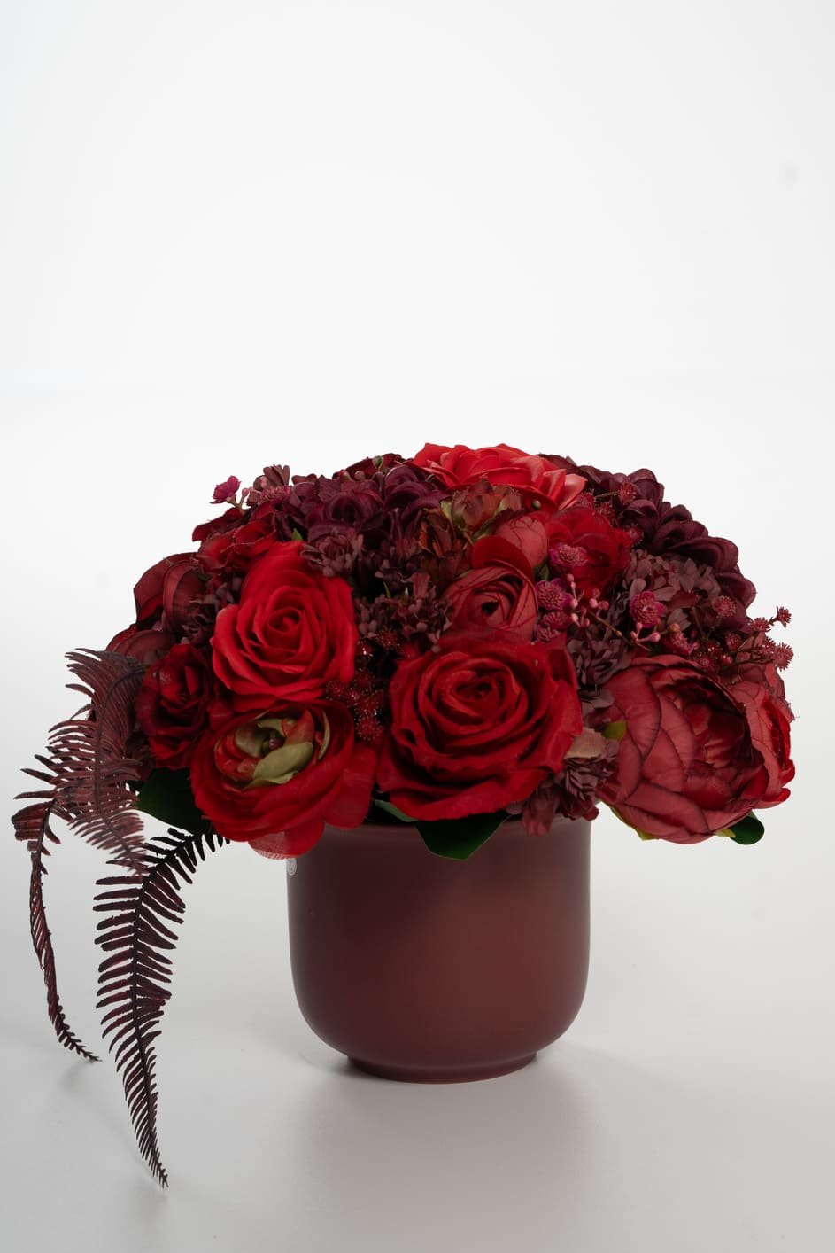 raudonos dirbtines rozes